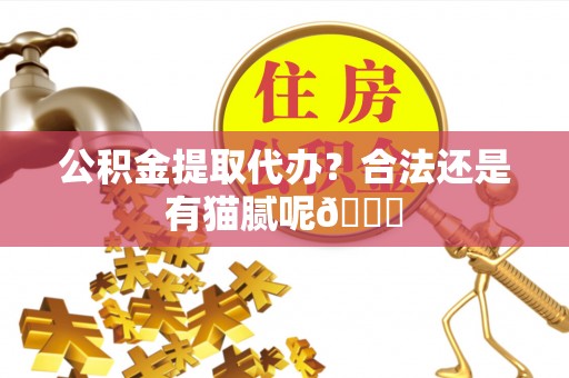 崇礼公积金提取代办？合法还是有猫腻呢😏